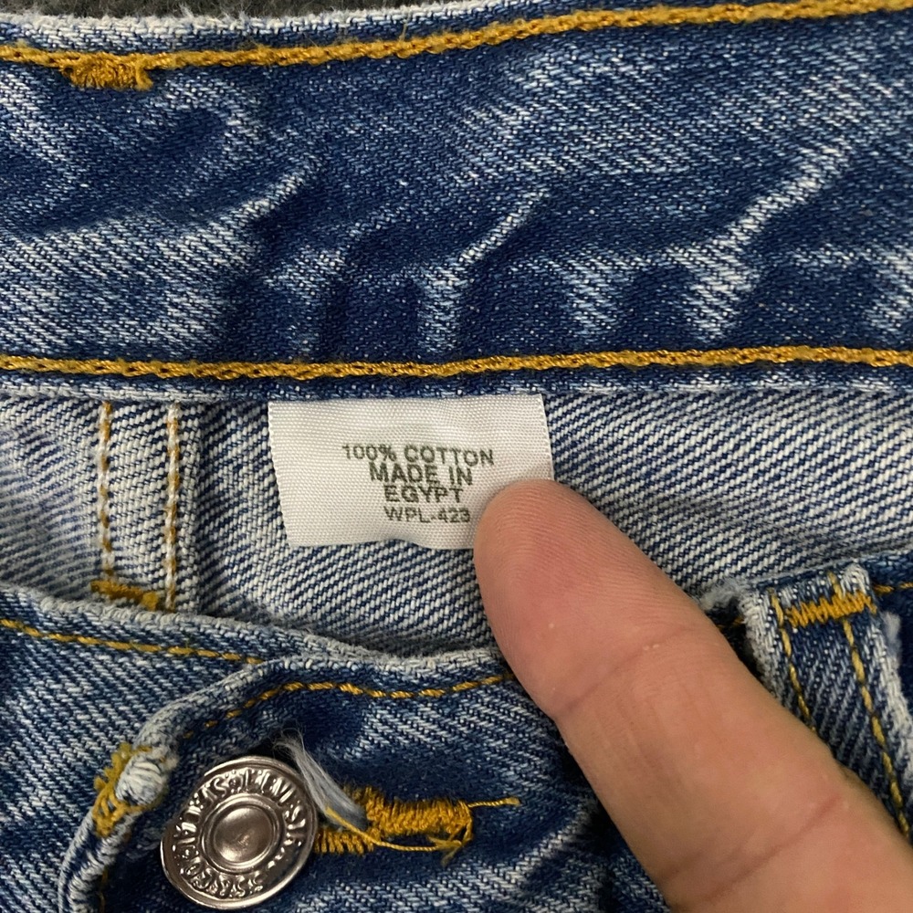 Vintage Y2K Levis 501 Jeans FITS 34x32 Blue Button Fly Classic Denim Red Tab - Picture 3 of 12